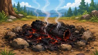 Smolder - To burn slowly with smoke but without flame; to feel a strong emotion quietly.