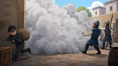 Smokescreen - Something designed to disguise, conceal, or deceive; a cloud of smoke used to hide military movements.