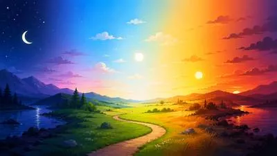 Continuum - A continuous sequence or range in which adjacent elements are not perceptibly different but the extremes are quite different.