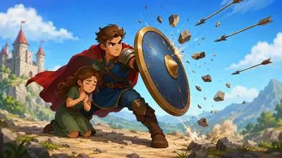 Shield - A protective cover; to protect someone or something from harm.