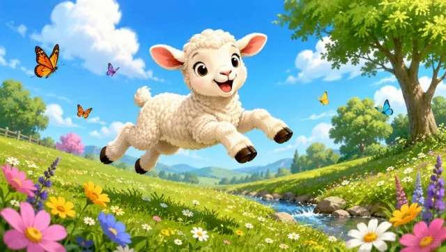 Gambol - To run or jump about playfully.