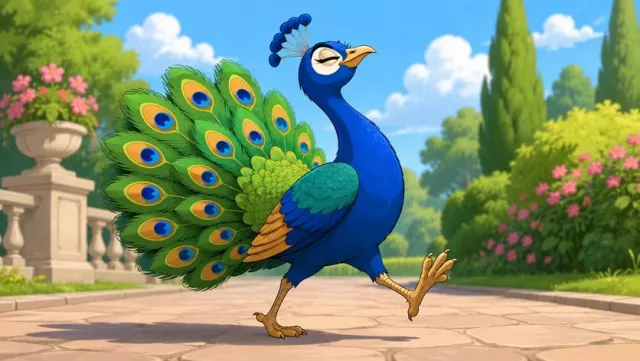 Strut - To walk proudly and confidently, often to impress others. (अकड़कर चलना)