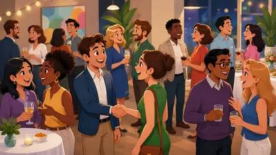 Mingle - To mix or socialize with others.