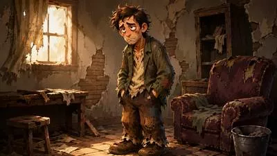Shabby - Old, worn out, or in poor condition.