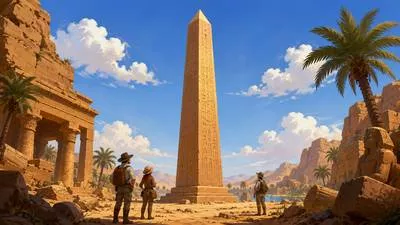 Obelisk - A tall, narrow, four-sided stone pillar, usually ending in a pointed top.