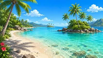Lagoon - A shallow body of water separated from the sea by sand, rocks, or coral.