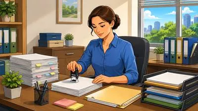 Clerical - Related to office work, records, filing, or administrative duties.