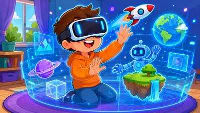 Virtual - Existing or happening online or by computer, not physically. (आभासी)