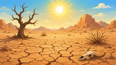 Arid - Very dry, especially because of little or no rain.
