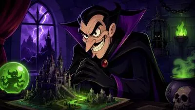 Villain - A wicked person or an evil character in a story.