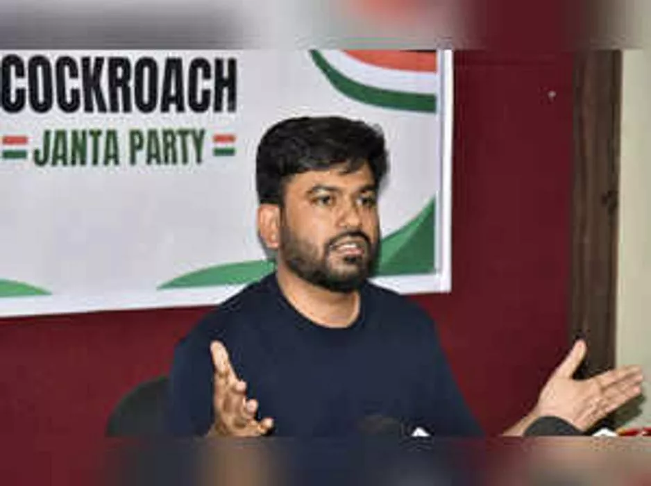 Cockroach Janta Party founder Abhijeet Dipke slapped during protest in Jaipur