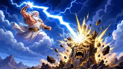 Smite - To strike someone or something forcefully. (प्रहार करना)