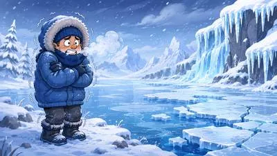 Gelid - Extremely cold or icy. (अत्यंत ठंडा; बर्फीला)