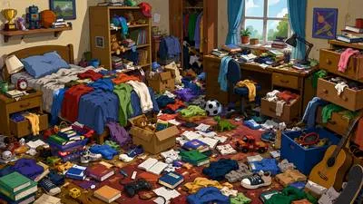 Clutter - A collection of things lying around in an untidy way.