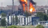Ukrainian drone sets oil refinery on fire in Moscow
