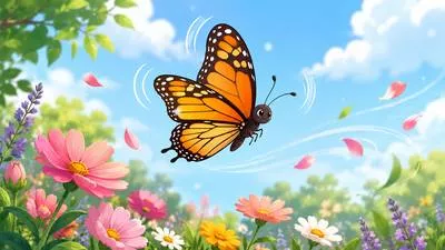 Flutter - To move lightly and quickly up and down or from side to side.