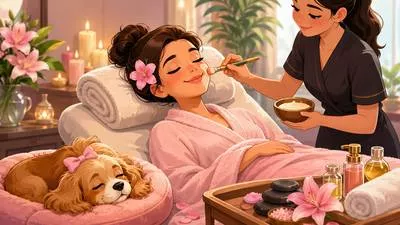 Pamper - To treat someone with too much care, comfort, or attention.