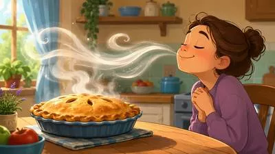 Waft - To move gently through the air, especially smell, sound, or smoke. (हवा में धीरे-धीरे फैलना)