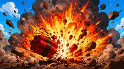 Detonate - To explode or cause something to explode.