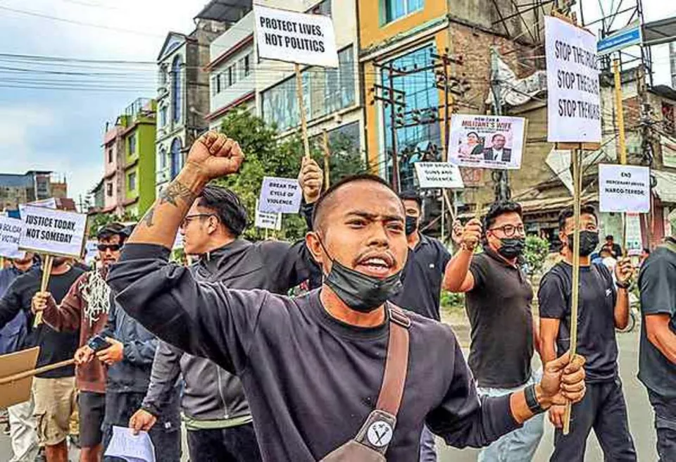 Protesters demand justice for six slain Naga villagers in Manipur