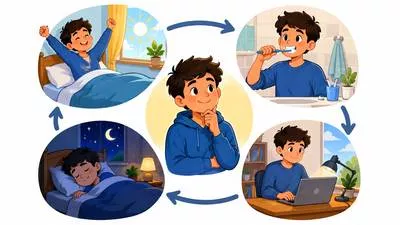 Routine - A regular way of doing things. (नियमित क्रम)