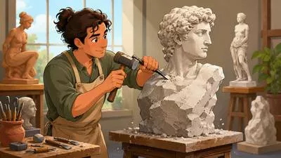 Sculpture - The art of making figures or objects by carving or shaping materials.