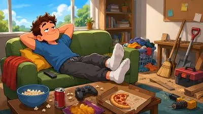 Idle - Not working or active; to spend time doing nothing.