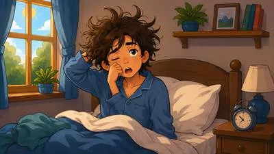 Tousled - Untidy or messy, especially hair. (बिखरा हुआ)