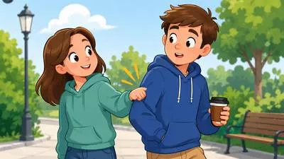Nudge - To push someone gently, especially with the elbow, or to encourage slightly. (हल्का धक्का देना/प्रेरित करना)