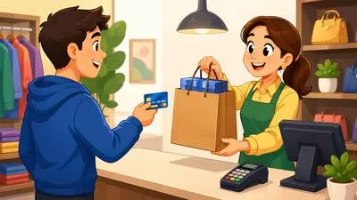 Purchase - To buy something by paying money.