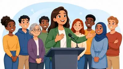Represent - To stand for, symbolize, or act on behalf of someone or something. (प्रतिनिधित्व करना)