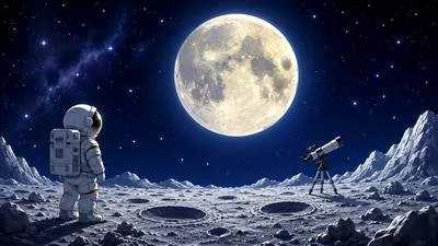 Lunar - Related to the moon.