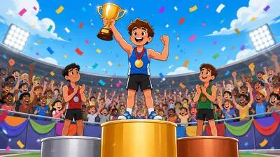Champion - A person who wins a competition or strongly supports a cause. (विजेता; समर्थक)