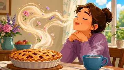 Aroma - A pleasant smell, especially of food or drink.