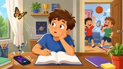 Distract - To take someone’s attention away from something. (ध्यान भटकाना)