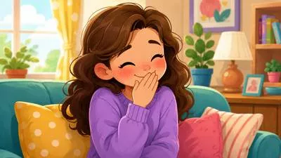 Chuckle - To laugh quietly or softly.