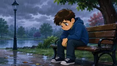 Sorrowful - Feeling or showing deep sadness. (दुखी)