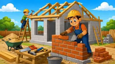 Construct - To build or make something. (निर्माण करना)