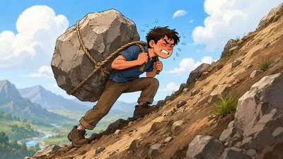 Struggle - To make great effort to do something difficult. (संघर्ष करना / संघर्ष)