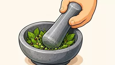 Pestle - A heavy tool used to crush or grind things in a mortar.