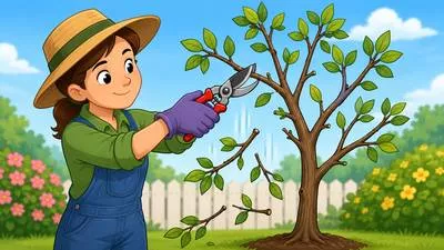 Prune - To cut off extra branches or parts of a plant.