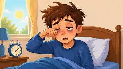 Bleary - Tired and unable to see clearly.