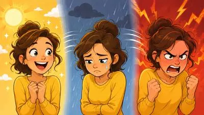 Labile - Easily changed; unstable, especially emotionally.