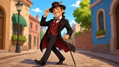 Rakish - Stylish in a bold, careless, and slightly unconventional way.