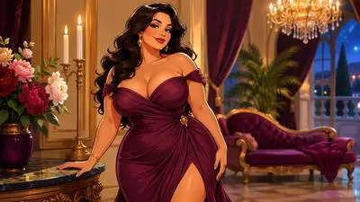 Voluptuous - Attractive in a full, graceful way or giving luxurious pleasure.