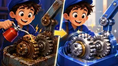 Lubricate - To apply oil or another substance to reduce friction and allow smooth movement.
