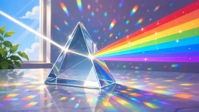 Prismatic - Displaying brilliant colours like those produced by a prism.