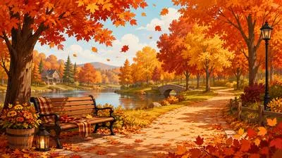 Autumnal - Relating to autumn or having the characteristics of autumn. (पतझड़ से संबंधित)