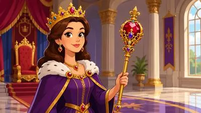 Scepter - A decorated staff carried by a ruler as a symbol of authority.