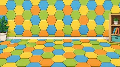 Tessellate - To cover a surface with shapes or tiles fitted closely together without gaps.